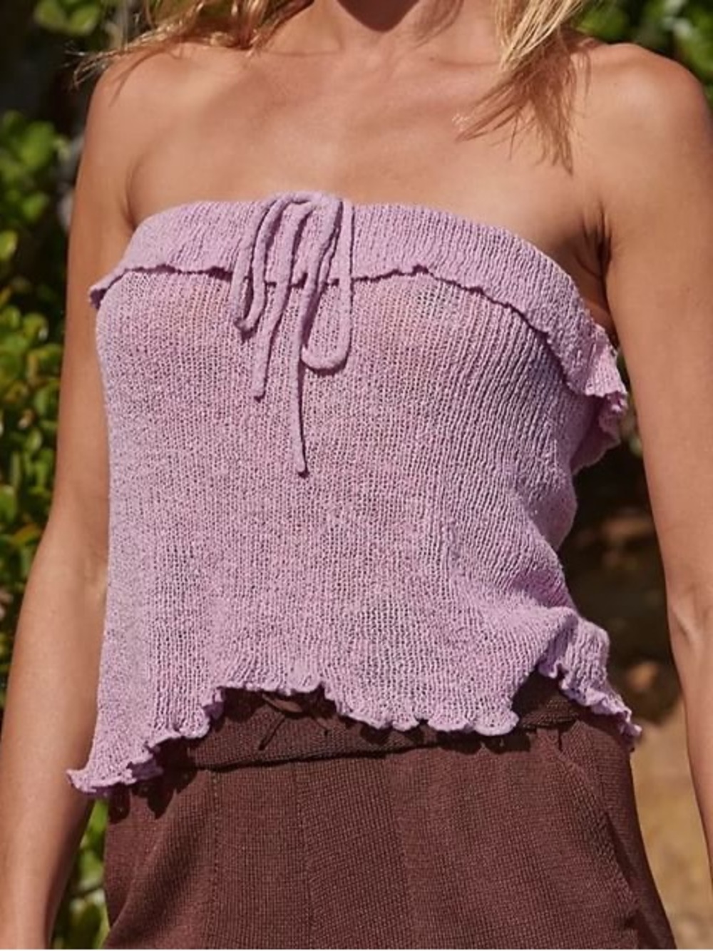 Free People FP BEACH Calera Sweater Top in Petal Rains Mauve size xs